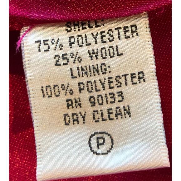 Linea By Louis DellOlio Pink 3 Button Notched Lapel Pockets Blazer Jacket Large - Picture 13 of 13